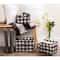 DII® Black & White Checkered Chicken Wire Basket Set